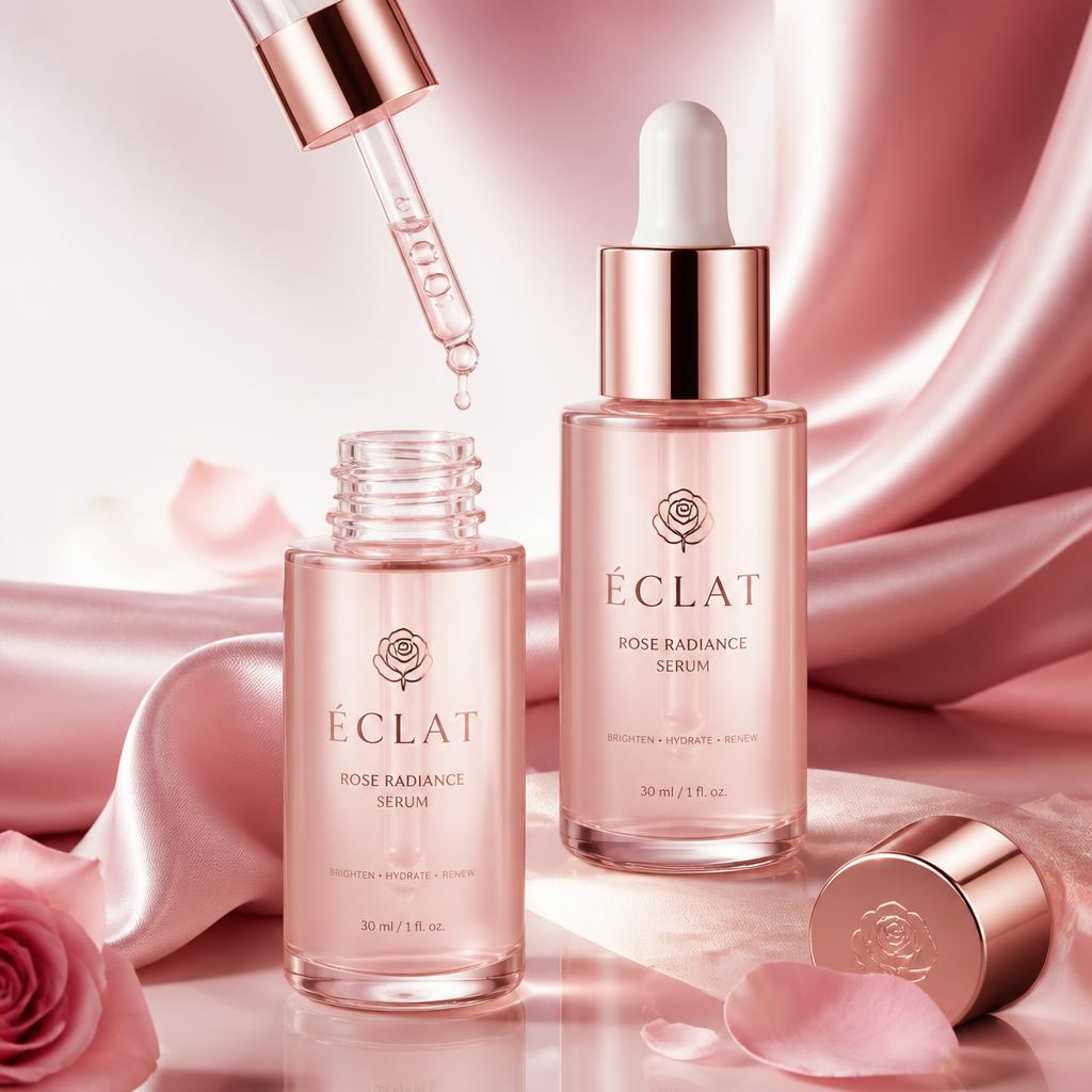 مجموعة AILA — سيروم Rose Radiance على الحرير الوردي